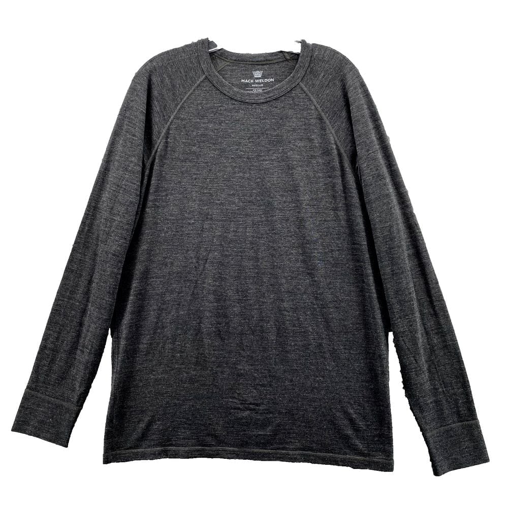 Mack Weldon Tech Cashmere Base Layer Shirt Mens Medium Gray Merino Wool Gorpcore