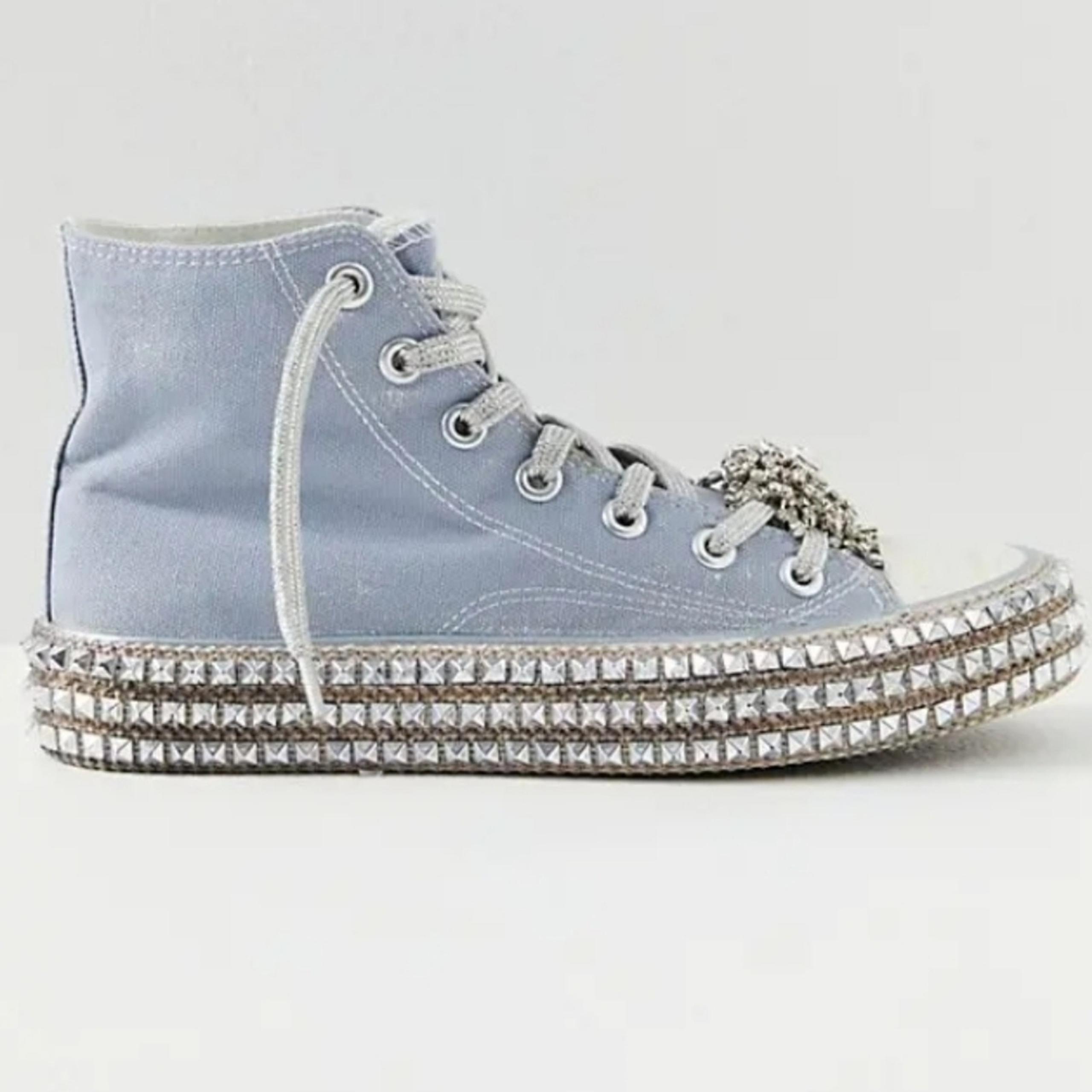 NEW Nan-Ku Couture Free People Cruise Studded Spring Skies High Top Sneaker