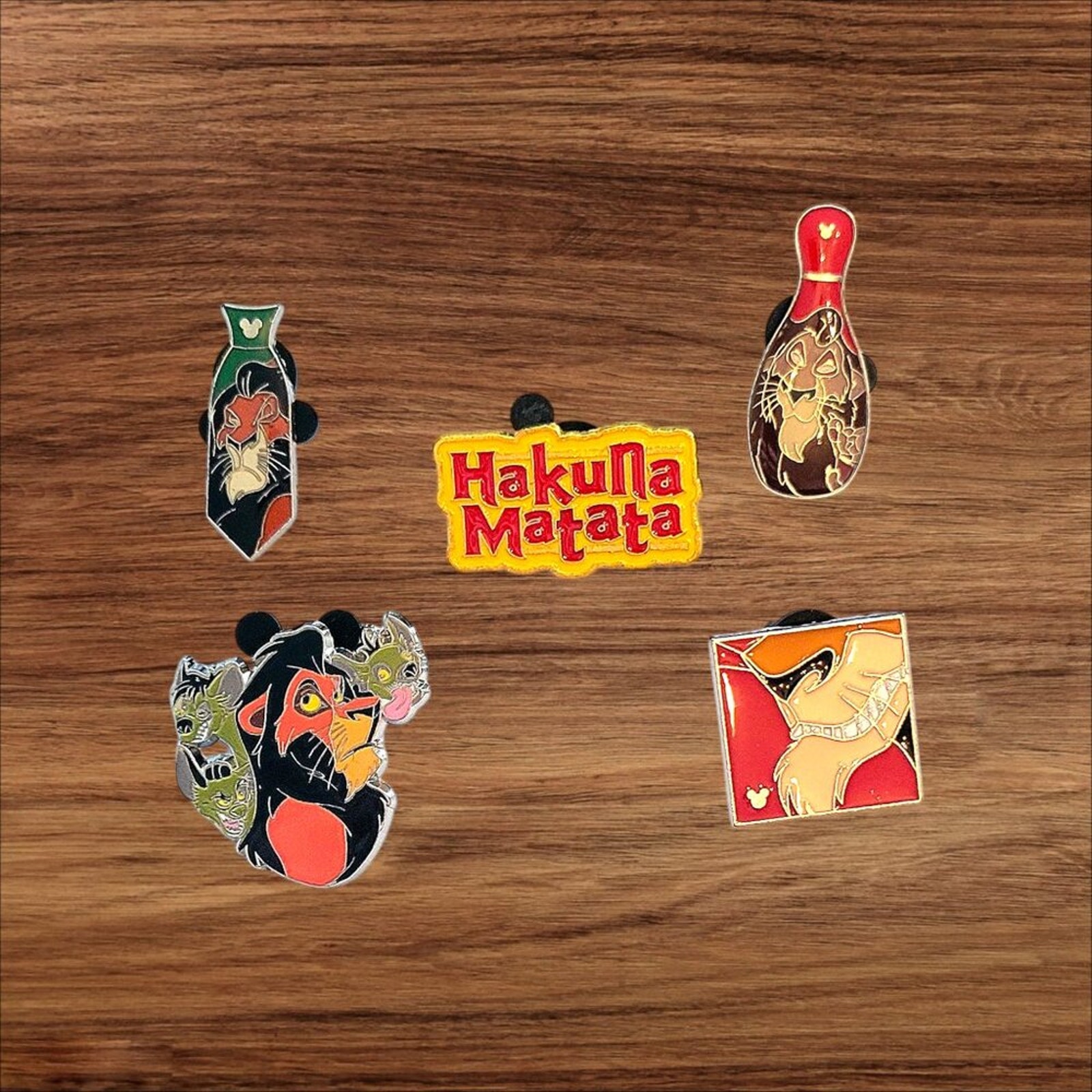 5 Lion King Scar Disney Parks Trading Pins, Plus 2 Bonus Pins