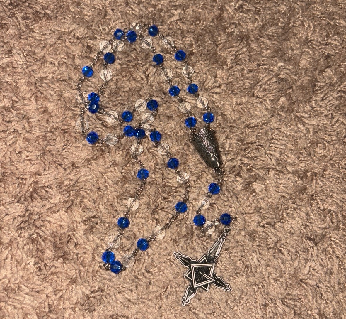 Ghost BC band Papa Emeritus IV blue tour rosary