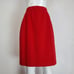 Vintage 80's Red Wool Pencil Skirt