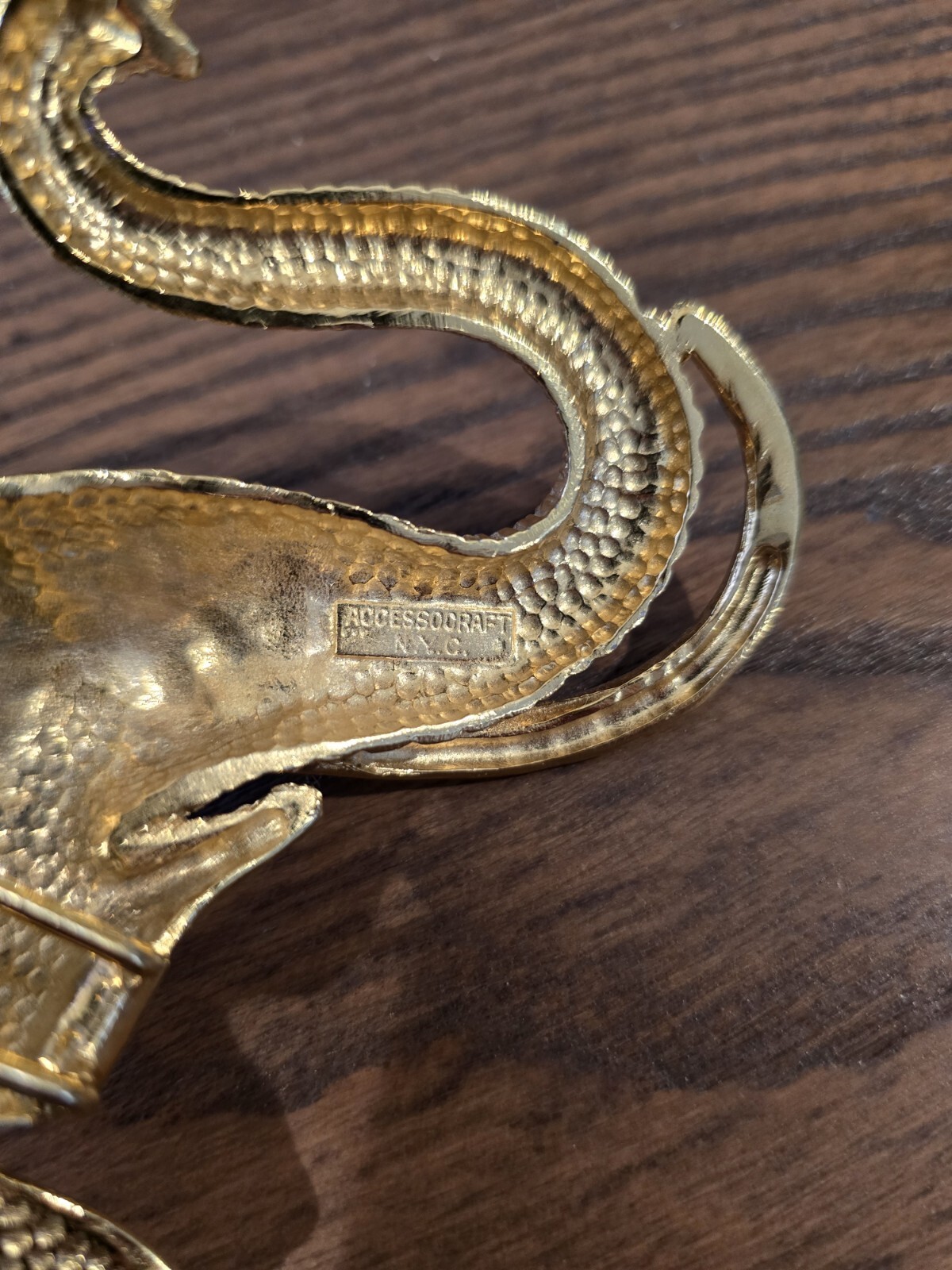 Vintage Accessocraft N.Y.C Elephant Belt Buckle