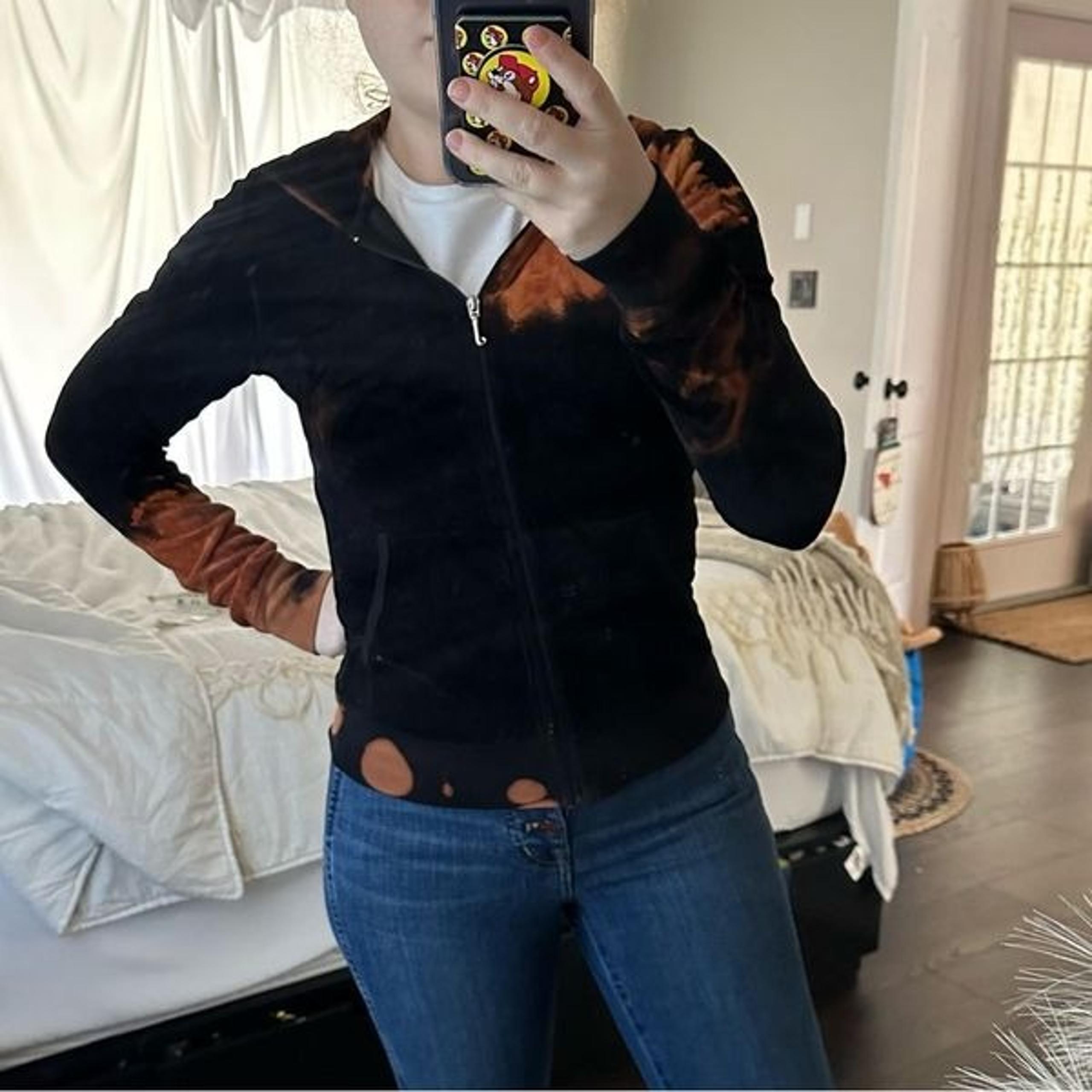 Juicy Couture Women’s Small Y2K Femme De Juicy Bleach Dye Tie Dye Jacket
