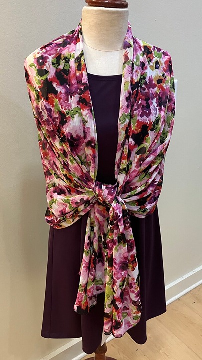 Purple Flower Travel Wrap