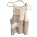 Anthropologie Elliotte Lurex knit halter tank neckline, cream, tan, metallic gol