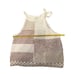 Anthropologie Elliotte Lurex knit halter tank neckline, cream, tan, metallic gol