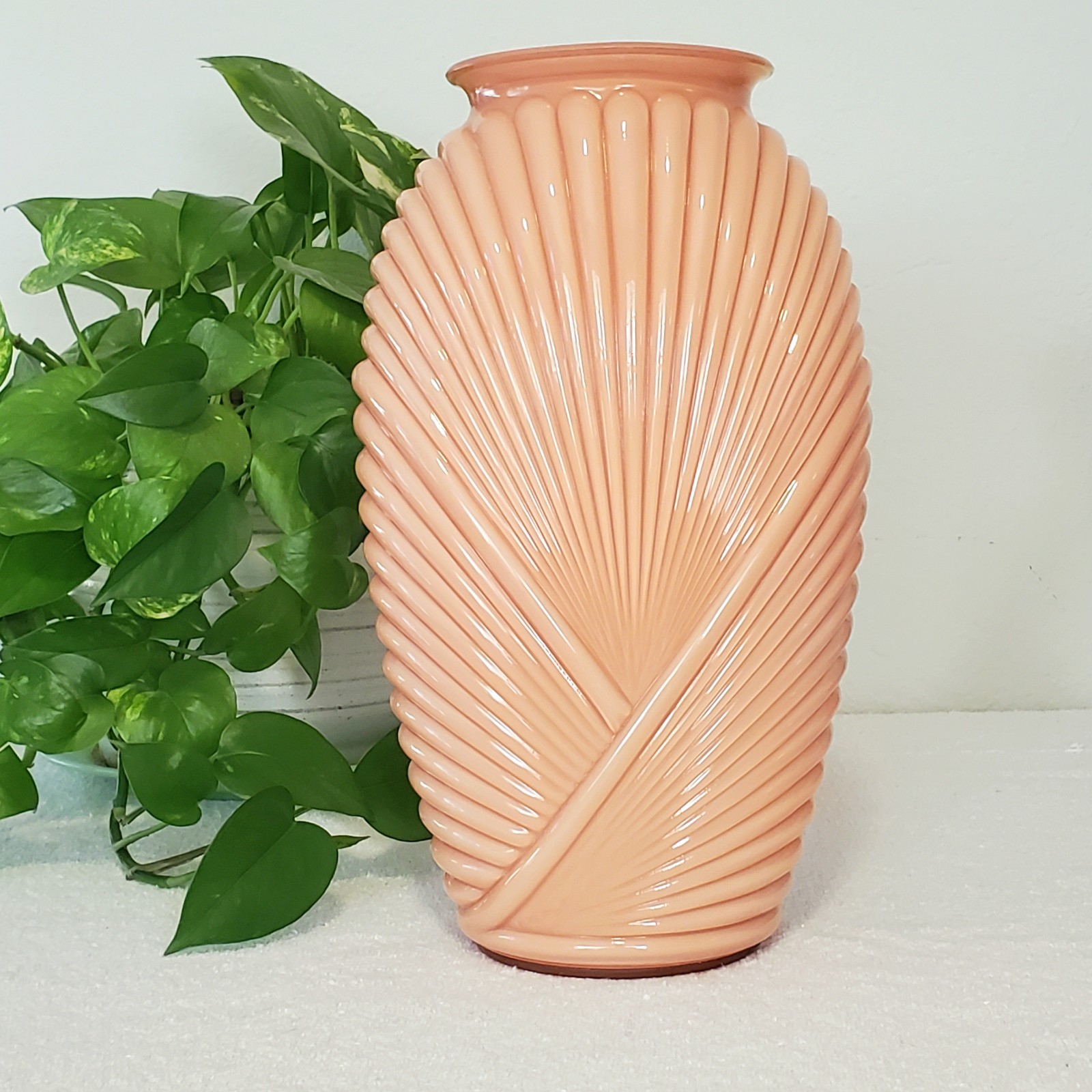 Vintage 1980s Art Deco Revival Draped Vase