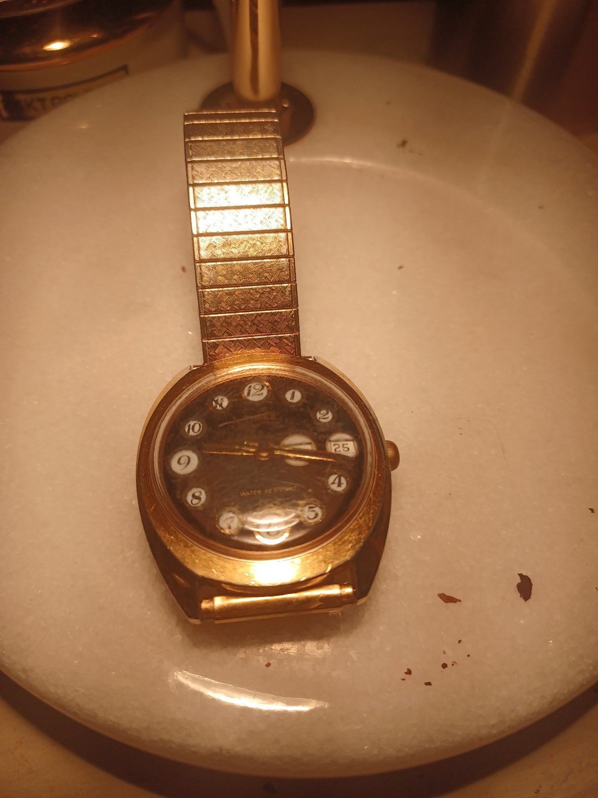 Vintage Mens 1976 Timex Marlin Telephone Dial Watch Rare blackFrance Marlin art