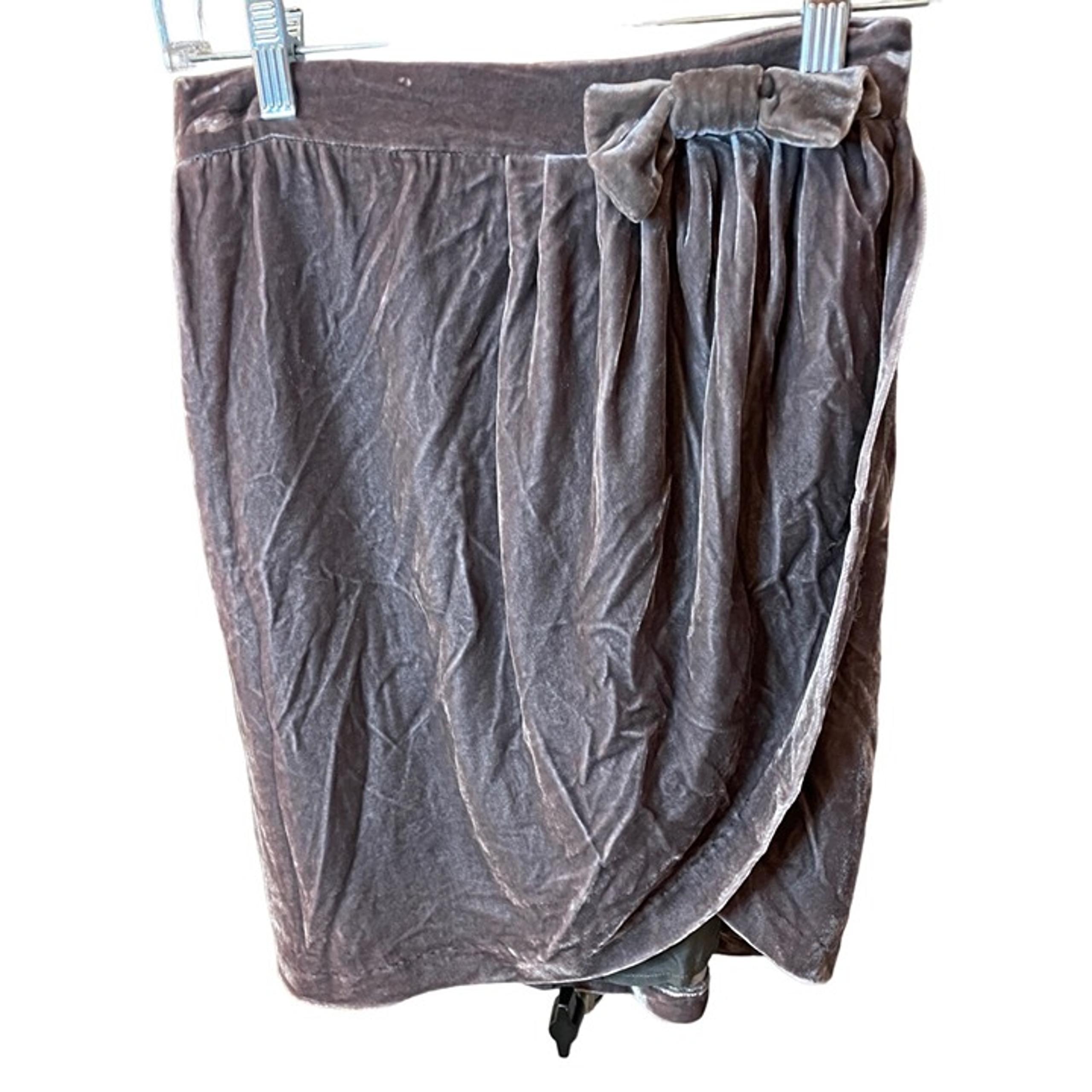 Joie Velvet Faux Wrap Gray Mini Skirt Sz XS