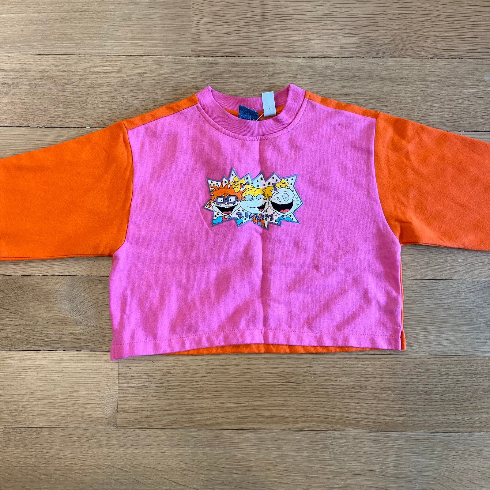 Deadstock VTG Youth Viacom Rugrats 1997 cropped crewneck sweatshirt XL