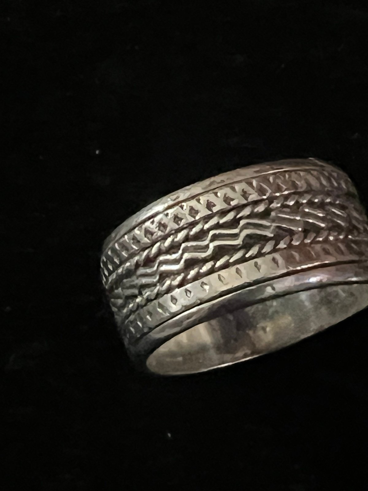 Vintage Sterling Silver Unisex Wedding band