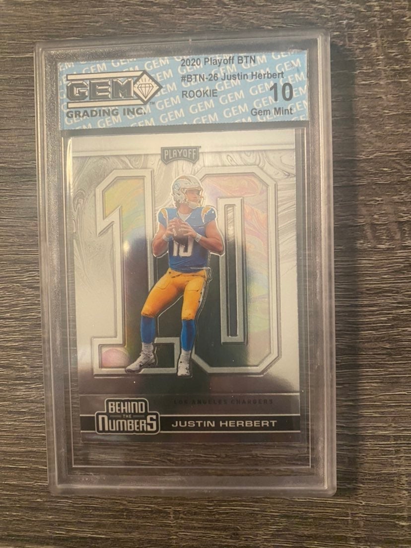 Justin Herbert graded 10 mint