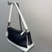 VINTAGE COACH HAMPTON Navy BLUE LEATHER DEMI HANDBAG CLUTCH # 7785