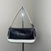 VINTAGE COACH HAMPTON Navy BLUE LEATHER DEMI HANDBAG CLUTCH # 7785