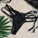 NWT Black Strappy Lace Sexy Lingerie Set Small S