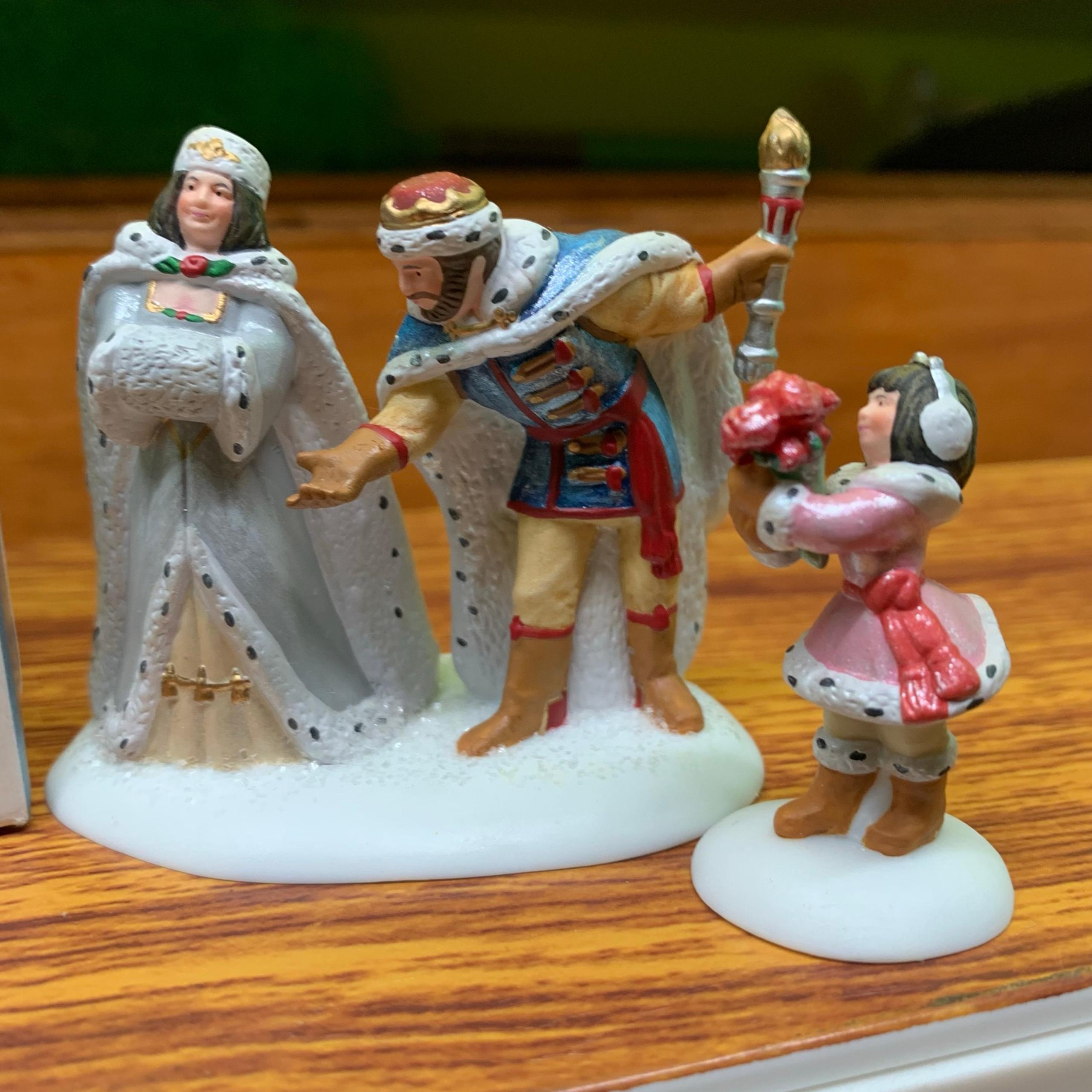 Vintage Christmas Dept 56-Snow Heritage Village-Crystal Ice King/Queen Figurine