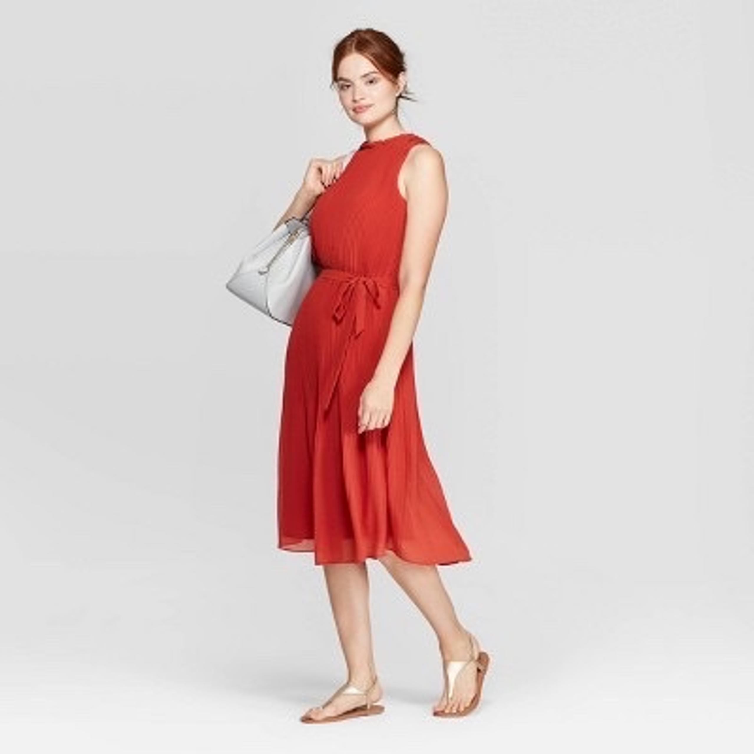 Orange Midi Dress