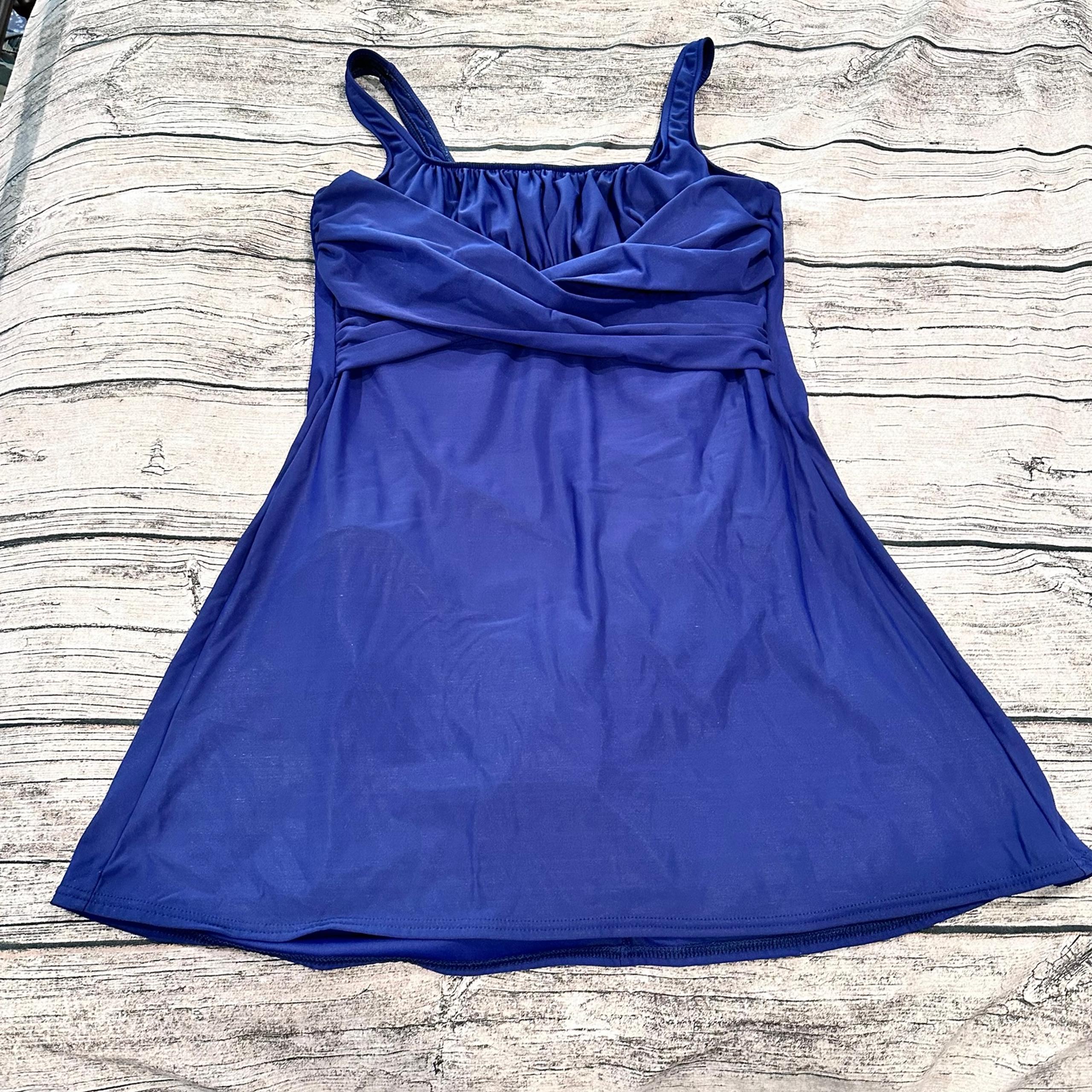 Lands' End Blue Swim Dress Size 14