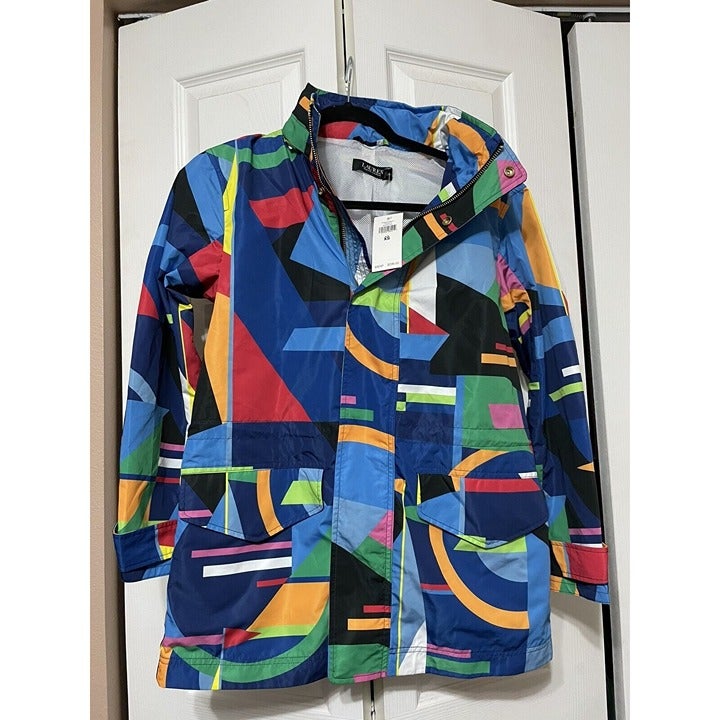 lauren ralph lauren Print Wrap-Style Women’s Jacket Rain Coat Size XS 295.00
