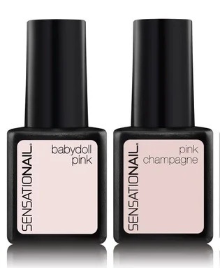 Sensationail Sensational Gel Nail Polish Babydoll Pink Champagne French Manicure