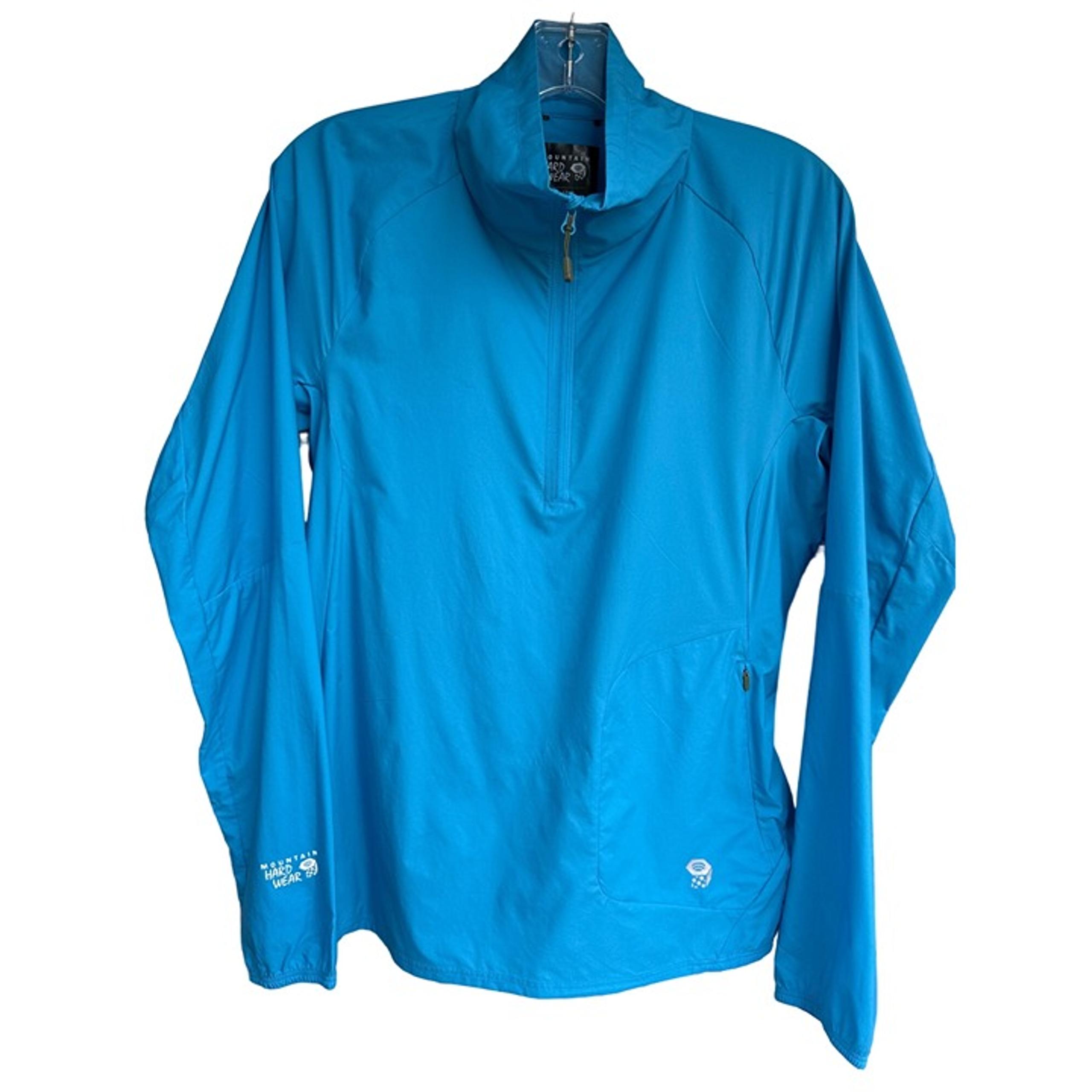 Mountain Hardwear M/M Blue Nylon Pullover Jacket With Zip Pocket Elastic Cuffs