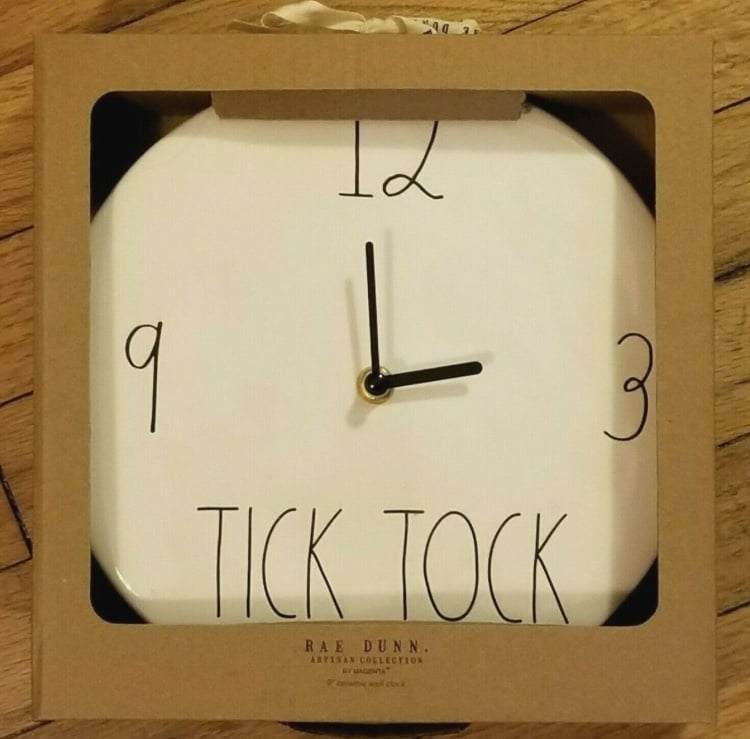 Rae Dunn Tick Tock Clock