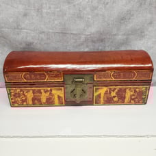 Antique Chinese Leather Scroll Box