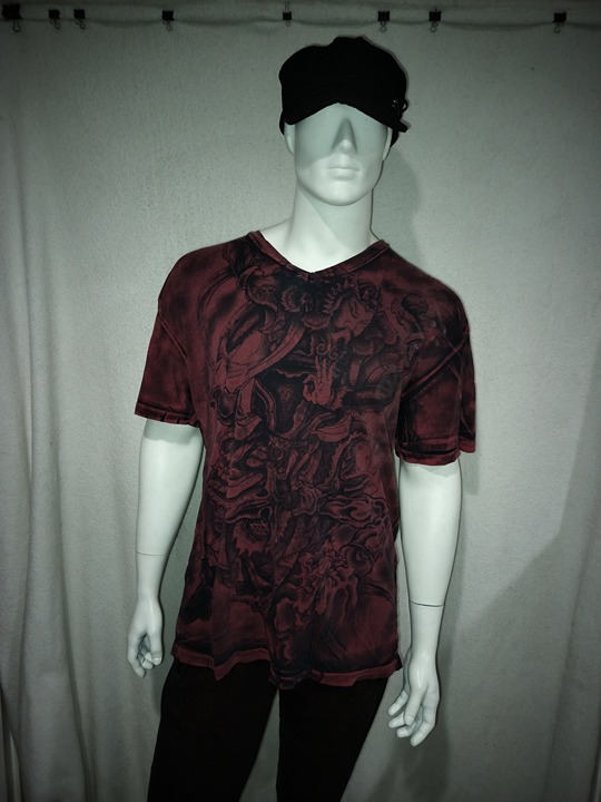Affliction Samurai Shirt Horiyoshi III Heroes & Demons Collection V-Neck Sz 2XL