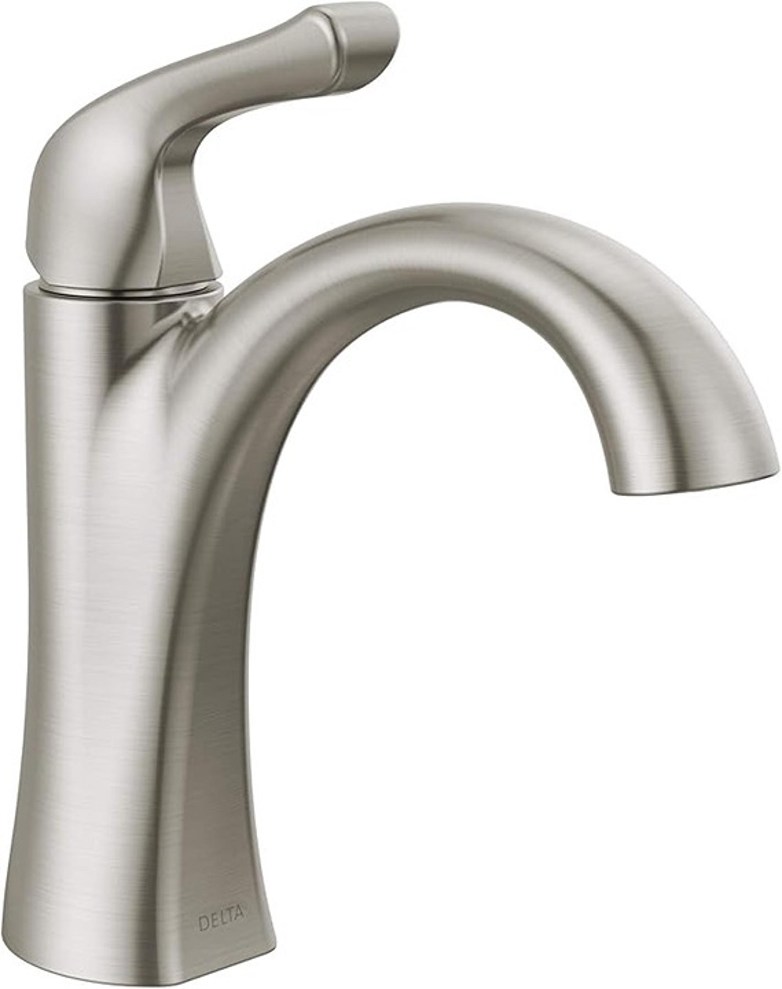 Delta Arvo Brushed Nickel Bathroom Faucet 1 Hole, Single Hole Bathroom Sink Fauc