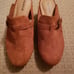 TORRID SIZE 10.5 WW MULE CLOG - FAUX SUEDE COGNAC