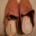TORRID SIZE 10.5 WW MULE CLOG - FAUX SUEDE COGNAC