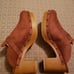 TORRID SIZE 10.5 WW MULE CLOG - FAUX SUEDE COGNAC