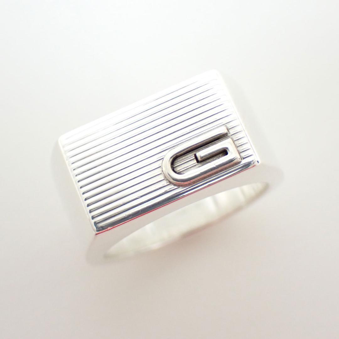 【完売】  G Gucci Gucci EA211 Logo Rings 19 Size 印台 Ring, Signet アクセサリー
