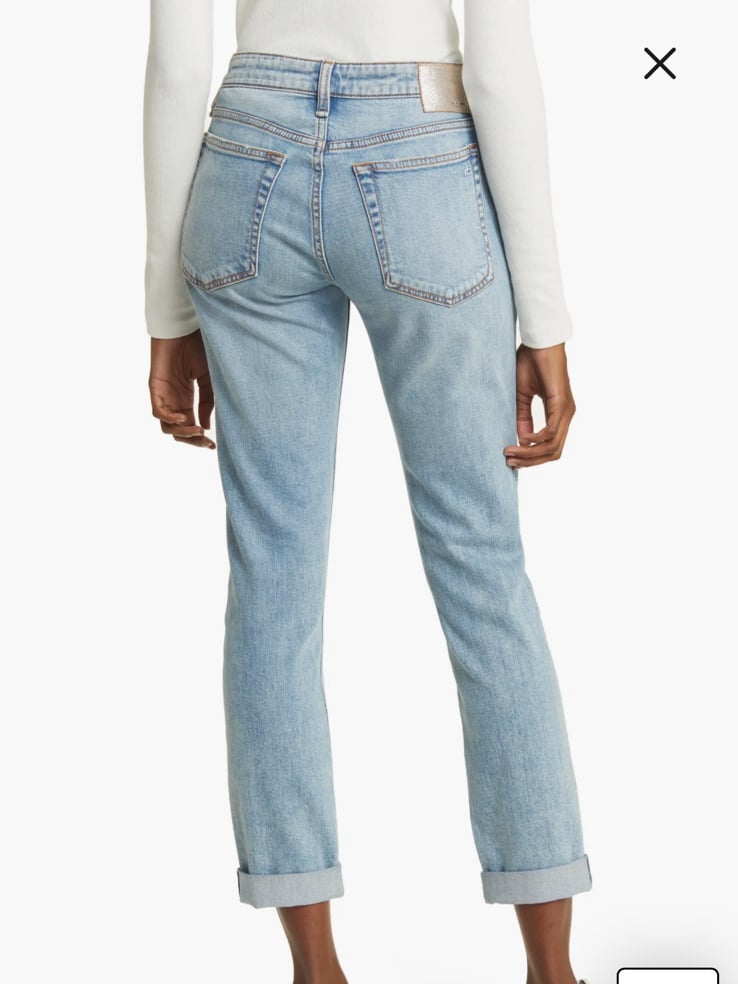 Rag & Bone Dre Low-Rise Slim Boyfriend Ankle size 25