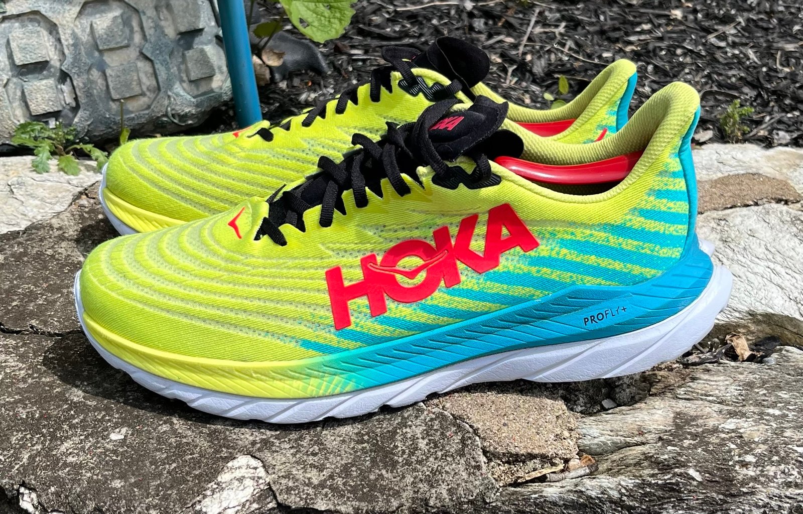 Hoka One One Mach 5 Men's 11.5 Evening Primrose Scuba Blue - 1127893-EPSB