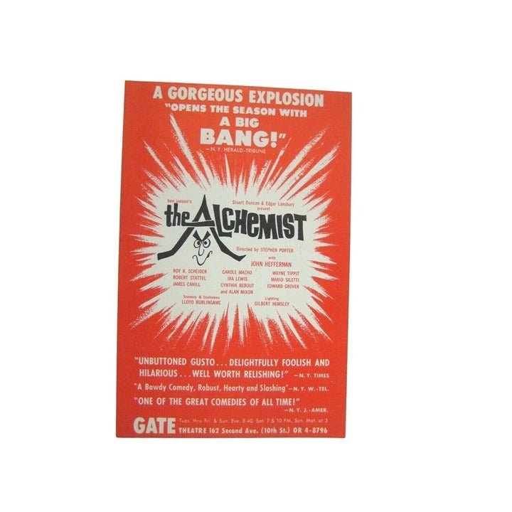 Alchemist FLYER Ben Johnson John Hefferman James Cahill Cynthia Bebont Theatre