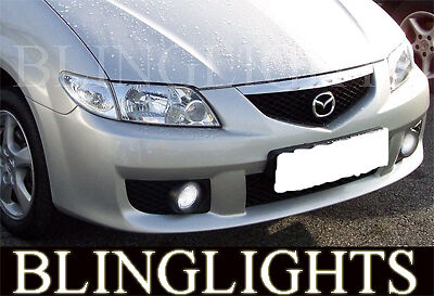 White LED Fog Lamps Driving Light Kit for 1998-2011 Mazda5 Mazda 5 04 05 06 07