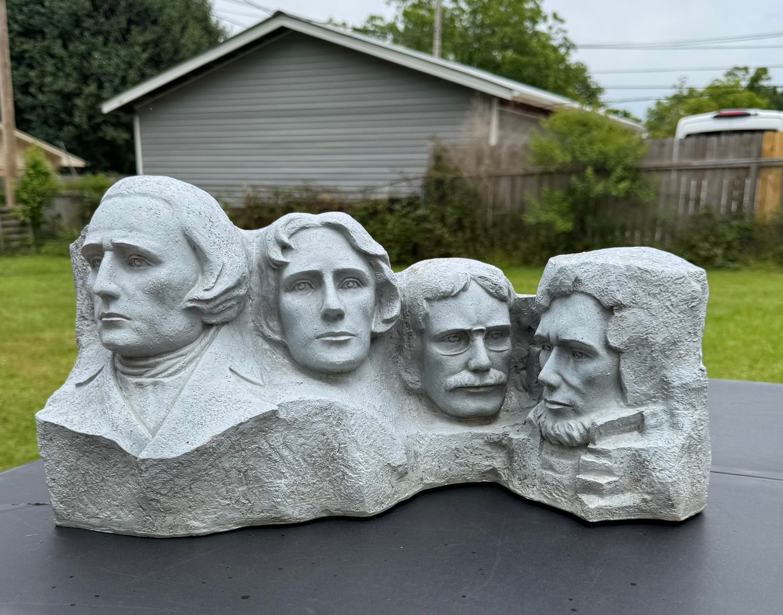 MOUNT RUSHMORE Resin Statue Sculpture Model Presidents Mt. South Dakota Gray 17”