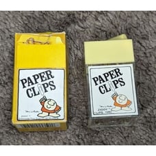 RARE Vintage 1980 ZIGGY PAPER CLIP Dispenser w/Original Box & Paper Clips