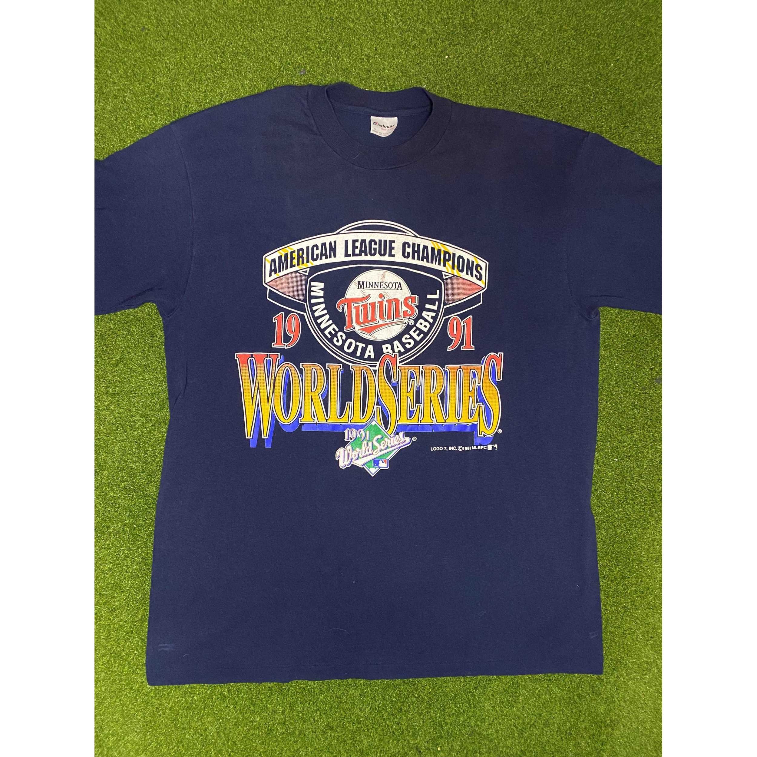 1991 Minnesota Twins - AL Champs - Vintage MLB Tee Shirt (XL)