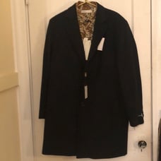 Wool Cashmere men’s elegant black coat 4