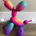 Vintage Squeakee The Balloon Dog - Rainbowie The Rainbow Dog. Plastic 12”.