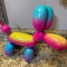 Vintage Squeakee The Balloon Dog - Rainbowie The Rainbow Dog. Plastic 12”.