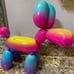 Vintage Squeakee The Balloon Dog - Rainbowie The Rainbow Dog. Plastic 12”.