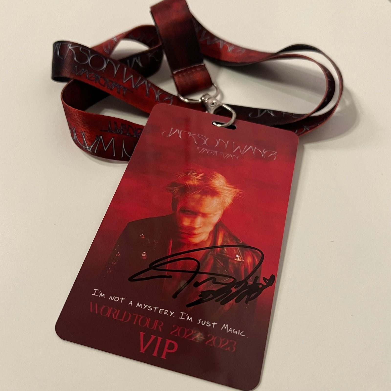 Signed Jackson Wang VIP badge