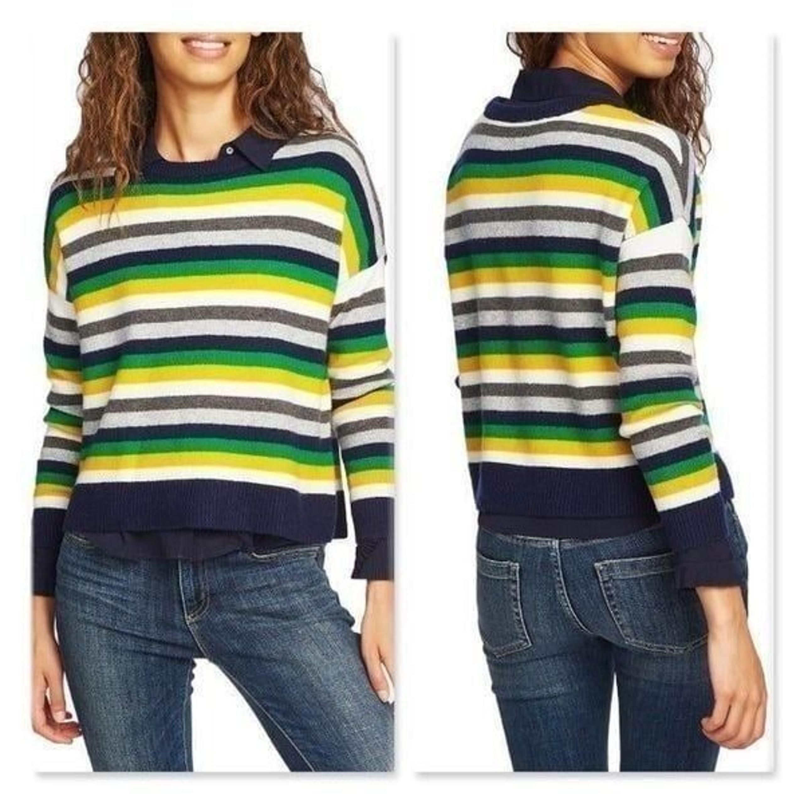 Court & Rowe Stripe Crop Sweater sz XL.