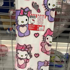 Hello Kitty Fuzzy Bear Pink Purple Easter Blanket - New with Tag and Hanger