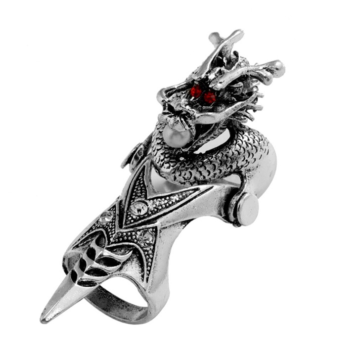 Dragon snake skull animal finger set