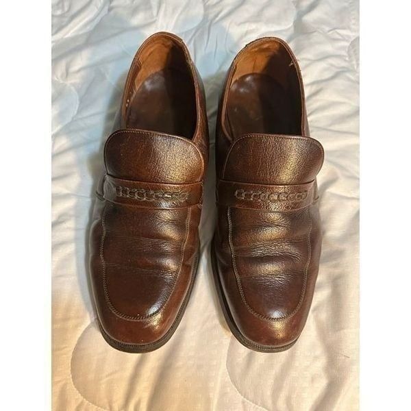 The Florshiem Size 9.5 5 E Men’s Leather Shoes Brown