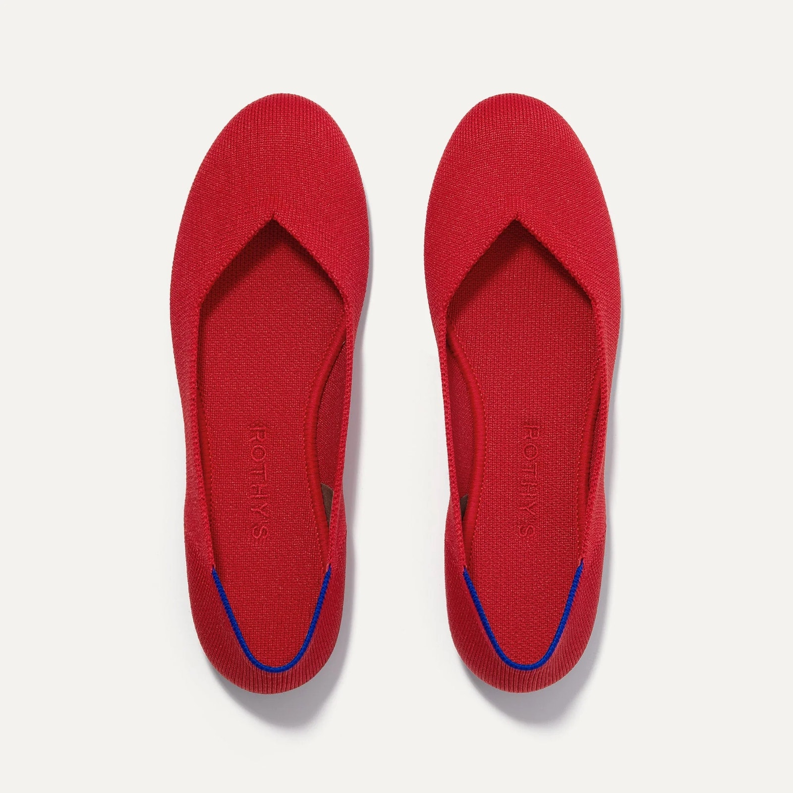 Rothy’s The Flat in Bright Red Women’s Size 8